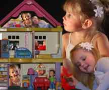 doll house collage