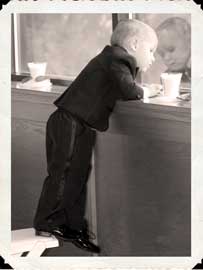 boy at window