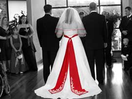 bride at alter