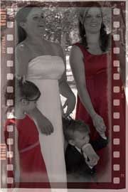 Bride and maid of honor
